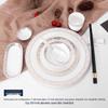Set di Stoviglie in Ceramica di Lusso: Piatto, Ciotola, Cucchiaio e Tazza in Osso con Bordo Dorato - 4 Pezzi per Eleganza di Hotel e Ristorante