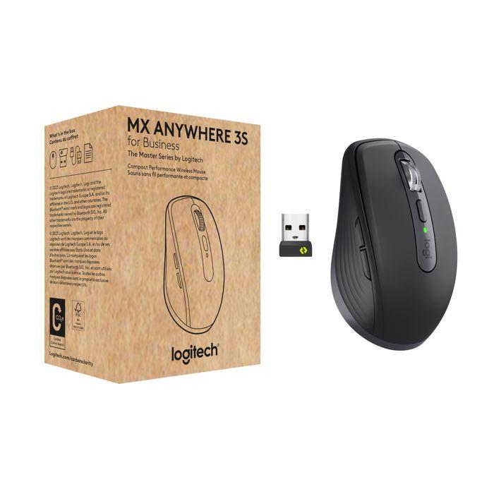 Souris - Logitech - MX Anywhere 3S - Bluetooth - Graphite - 6 boutons sans fil
