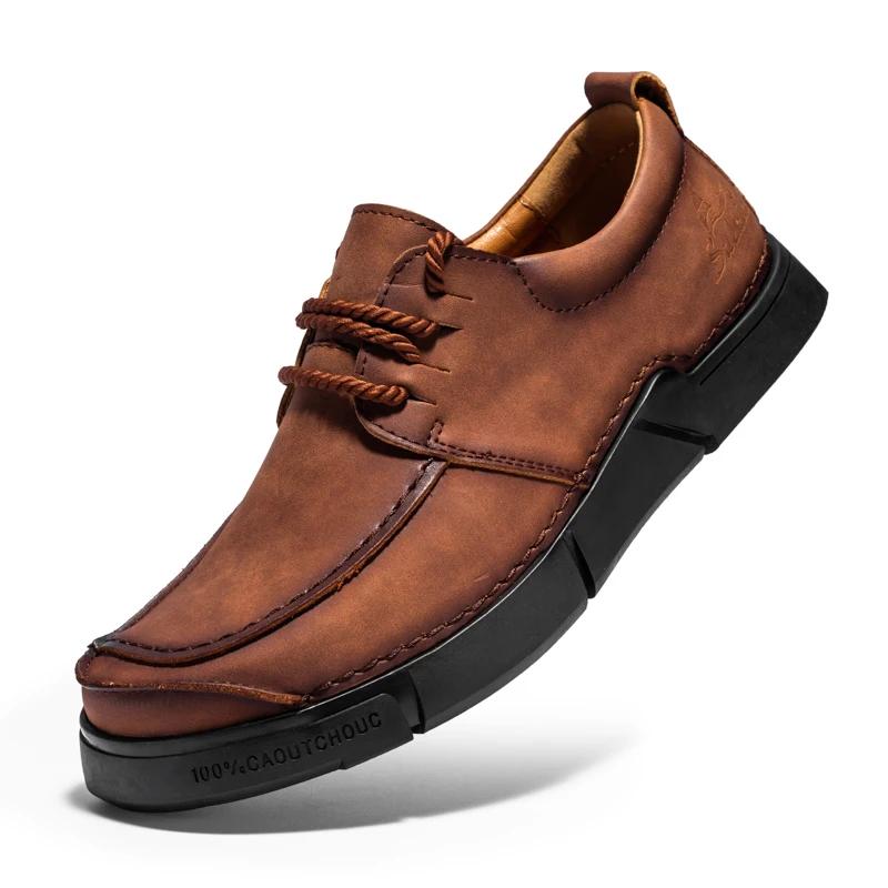 Casual Shoes Designer Luxury Shoes Classic Brown Men Thick Soled Retro Style Outdoor Hiking Shoes Suitable for All Seasons