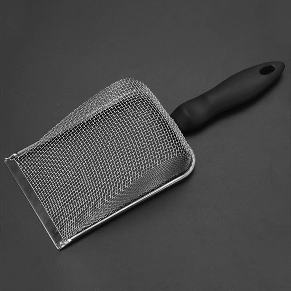 Tookie 2pcs Reptile Sand, Stainless Steel Fine Mesh Scoop Shove-l Portable Litter Scoop Reptile Litter Cleaner Scoop for Cat Litter Box, Sand