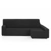 Cover for Corner Sofa - Hosteline - Short Straight - Olympe Black - 48x29x14 Cm - Multicolor - One Size