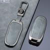 Zinc Alloy+ Leather Car Smart Key Cover Case Shell Fob for Tesla Model 3 Model Y X S Key Shell Bag Holder Protector Accessorie