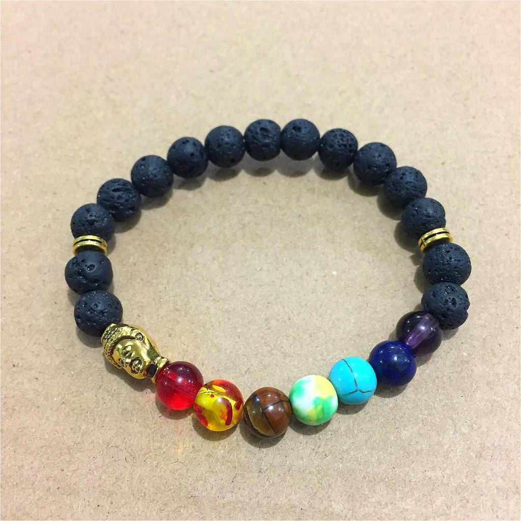Galaxy Solar System Bracelet: Natural Stone Beads with Eight Planet Charms for Women
