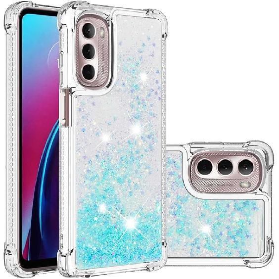 Błyszczące etui na telefon z brokatem dla Motorola Moto G Stylus 5G 2022 Etui Ruchomy piasek Miękkie silikonowe TPU Odporny na wstrząsy Bumper Etui ochronne Kompatybilne z Moto G