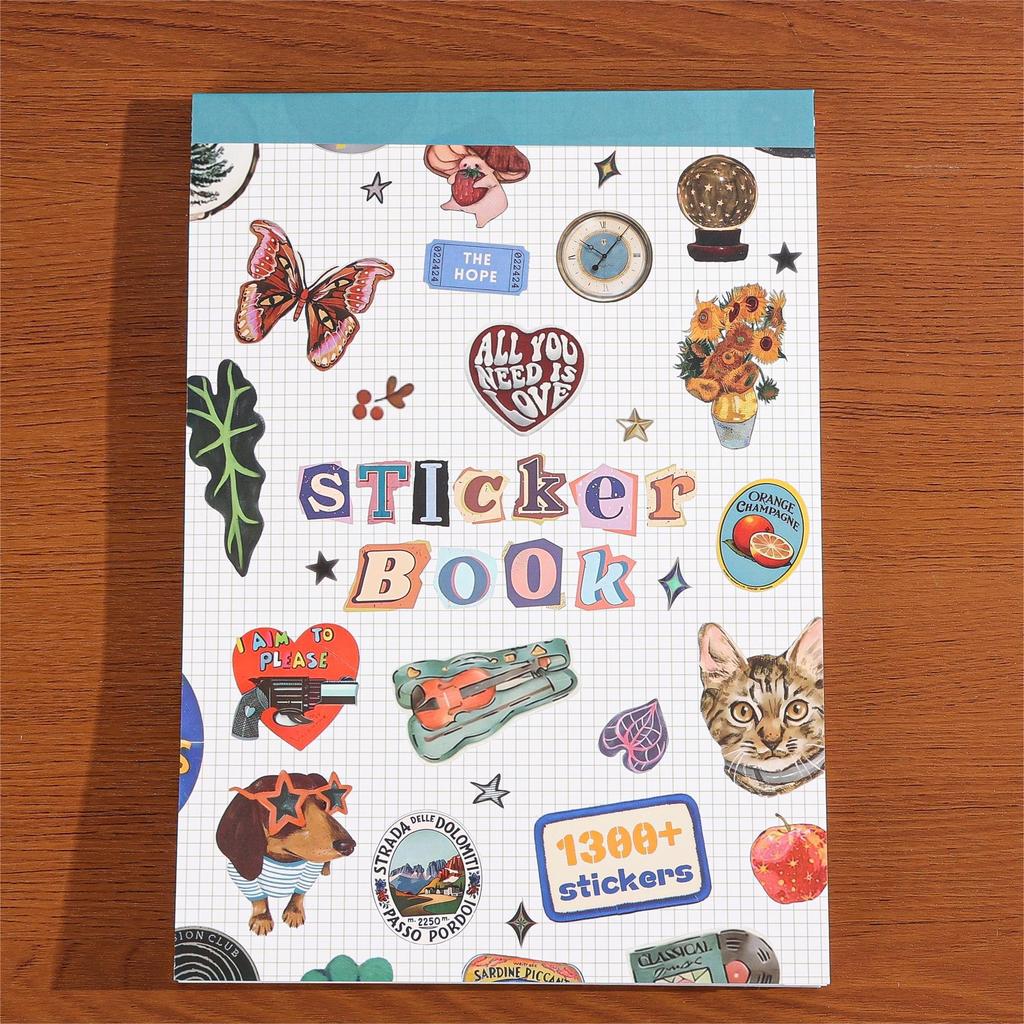 1300Pcs Ins Style Cute Stickers, Aesthetic Waterproof Decorative Stickers For Journal Planner Scrapbook And Diy Scrapbook Diary