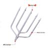 Stainless Steel Multi-functional Barbed Fish Spear Head - Handmade Flat Fork Lantern Design