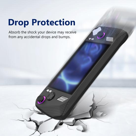 Handheld Game Console with Bracket Enhanced Gaming Experience Drop-resistant Anti-slip Texture Protective Case for ROG ALLY