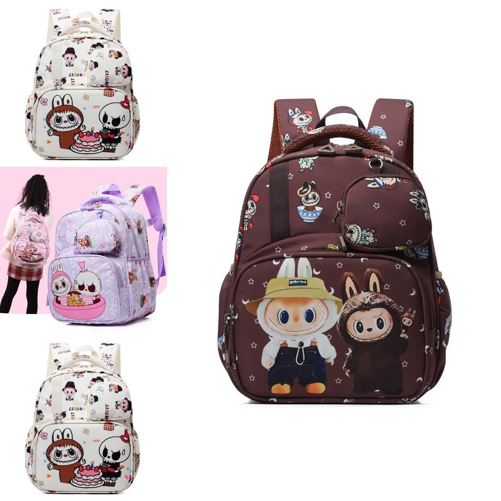 Adorable Lbubu Kids Backpack With Charming Cartoon Design Perfect For Nursery And School Use