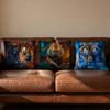 Tiger Animal Print Cushion Cover Soft Reversible  Durable Pillow Cover  MultiScene Use for Home  Car Daily Comfort