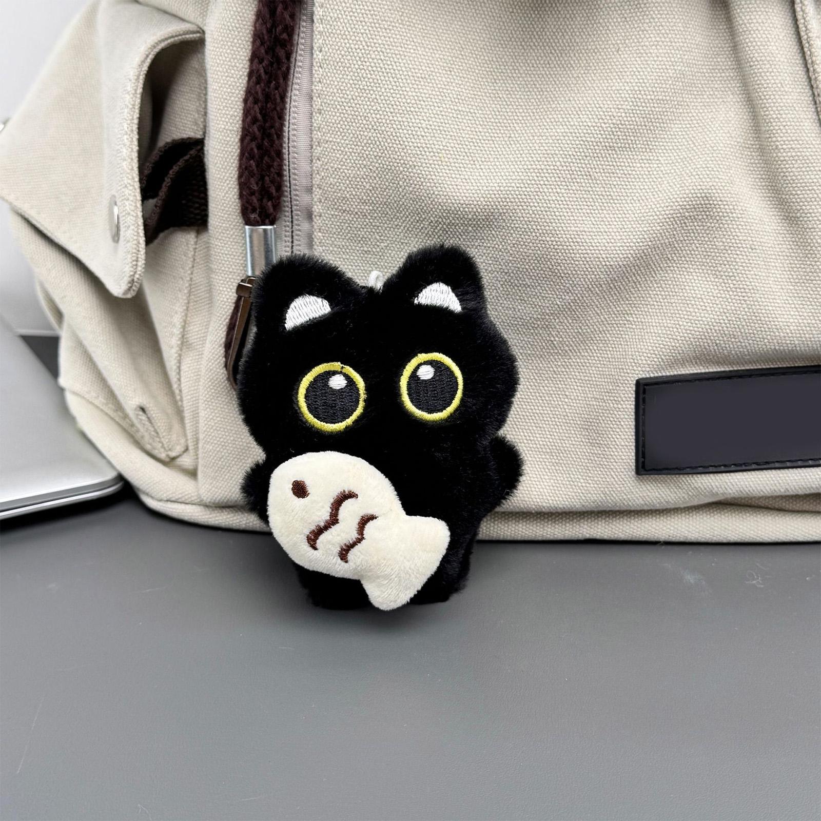 Sweet Plush Cats Fish Keychain Pendant Fashion Keyring Backpack Decoration Lovely Hangings Ornament Car Keyring