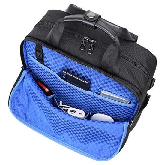 STARTTS SUV 3-Way Business Bag, Vertical Briefcase, Shoulder Bag, Backpack, Black, SU-02-BK