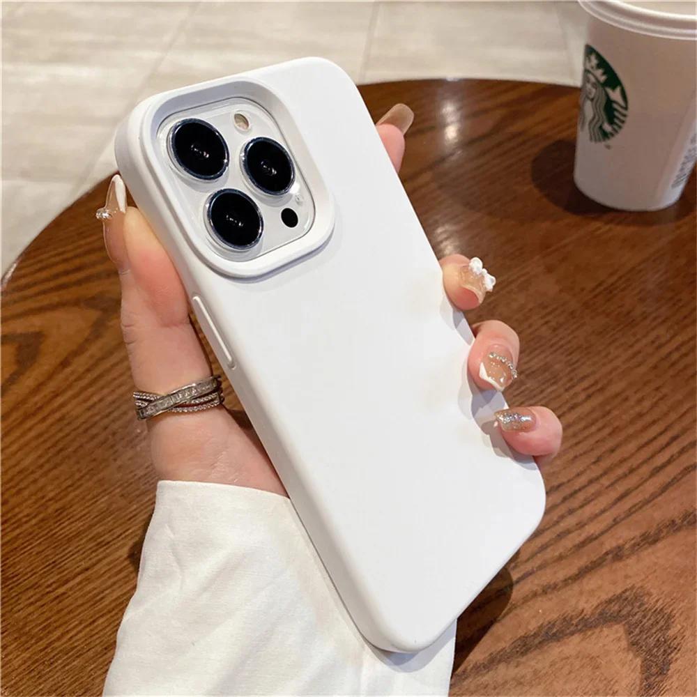 New Liquid Silicone Case For iPhone 17 16 15 14 13 11 Pro Max Soft Cover for iPhone 13 12 Mini X XR XS 8 7 Cases
