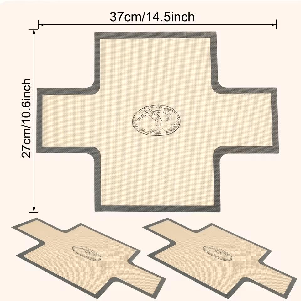 Wiederverwendbarer Silikon-Brotlaib-Backform-Einsatz - Antihaftbeschichtet, Hitzebeständig bis 200°C (185°C),Leicht zu reinigende Pfanne für hausgemachtes Hefe-, Sauerteig- & Schnellbrot