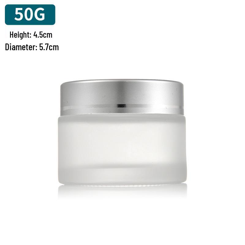 Frosted Glass Ointment Jar, Small Capacity Sealed Container for Creams
