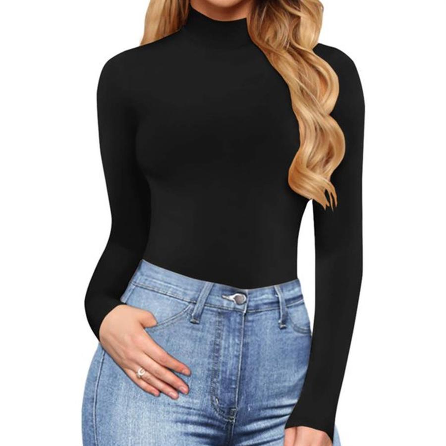 Women's Casual Bodysuit Long Sleeve Bodycon Catsuit Leopard Print