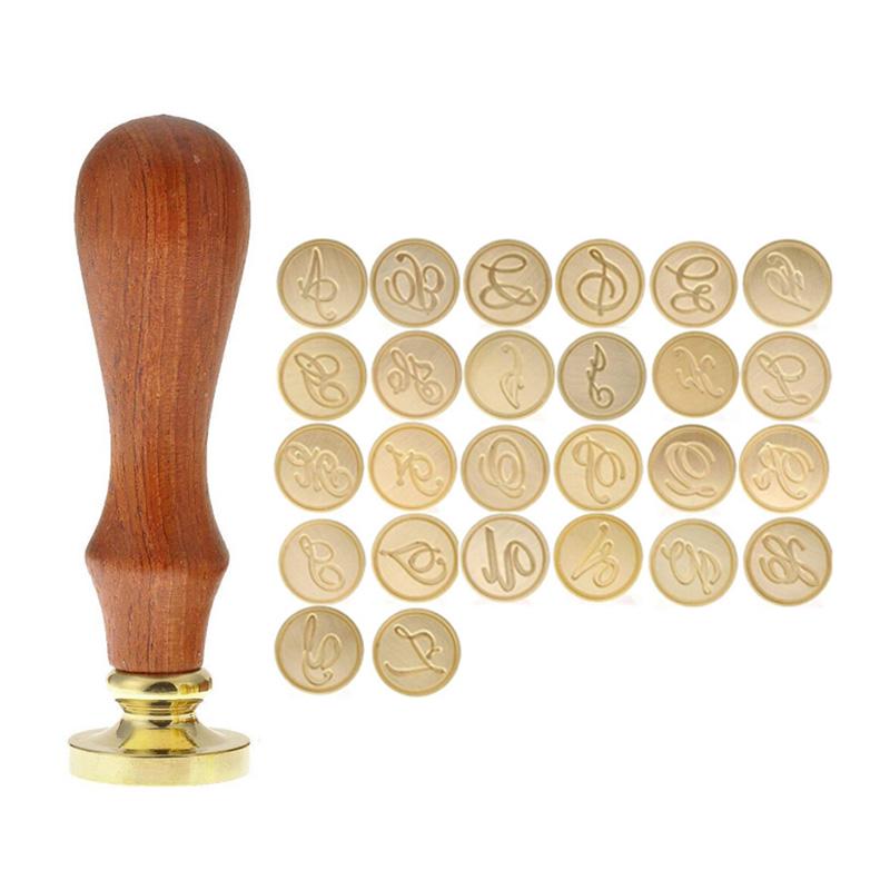 1pc New DIY Craft Art Letters Vintage Retro Sealing Stamps Fire Paint Wax Stick