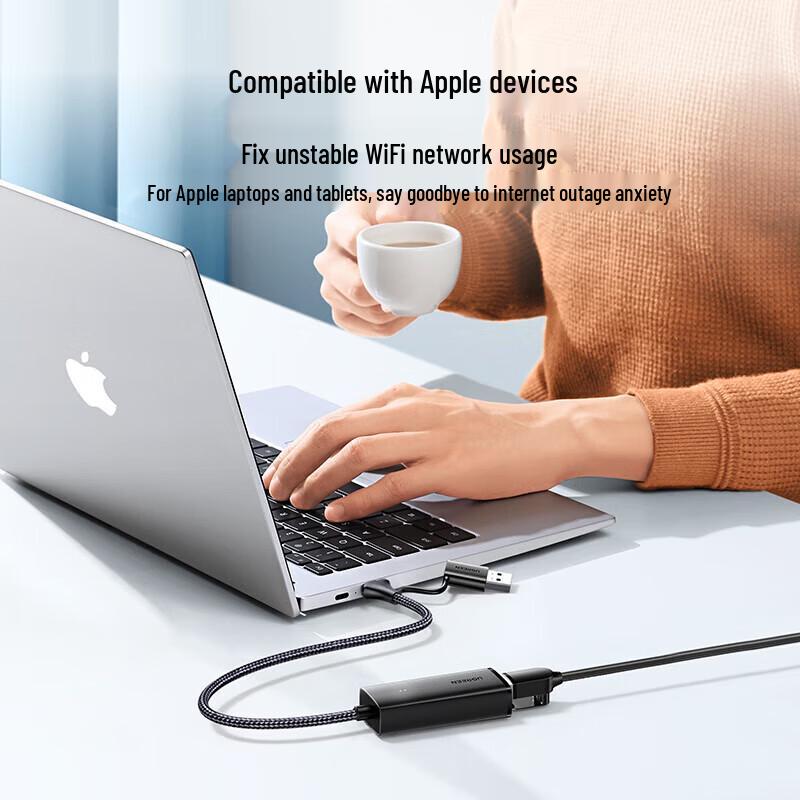 UGREEN USB-C & USB 3.0 to Gigabit Ethernet Adapter CM650