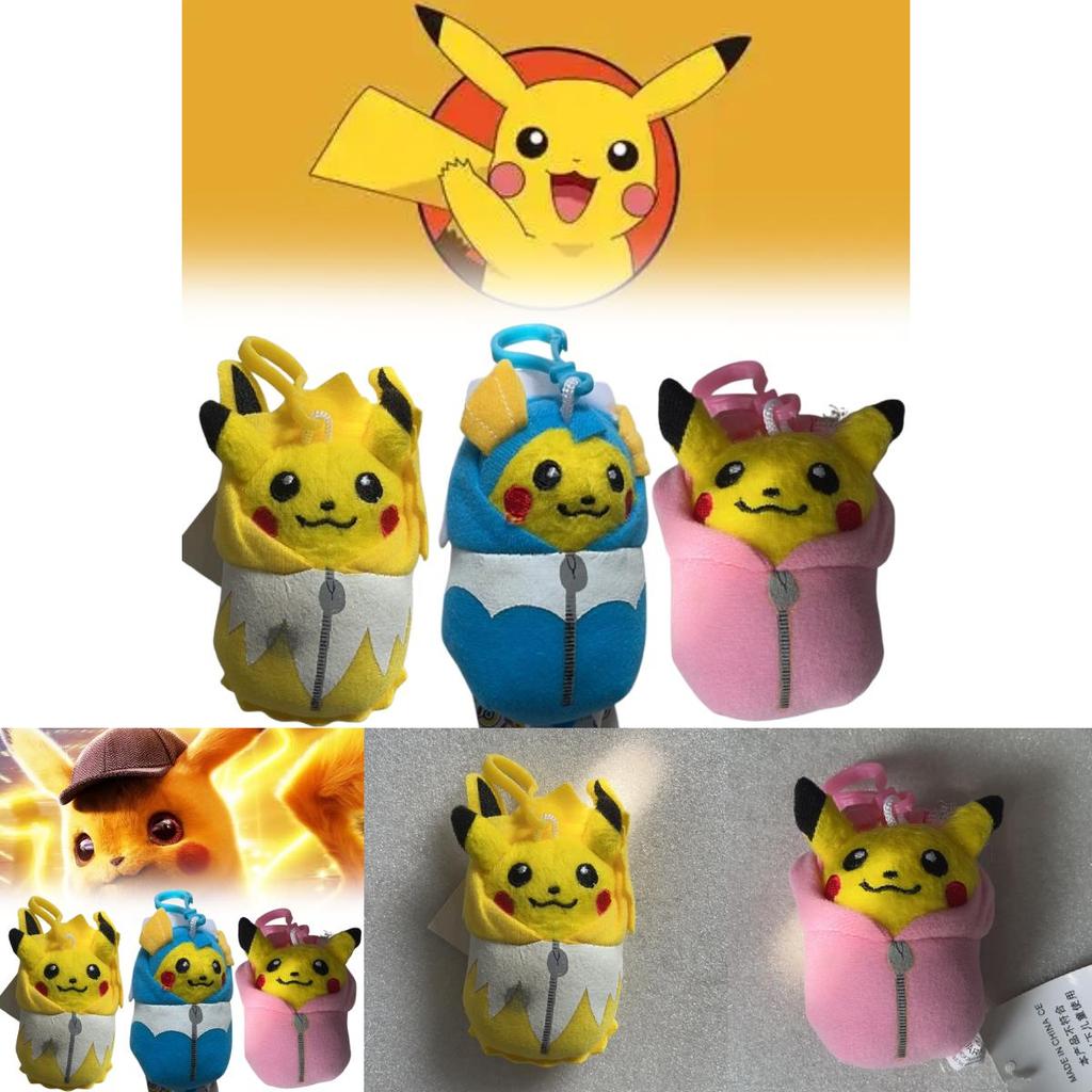 Pokemon Pikachu Sleep Bag Plush Keychain For Collectors Pendant
