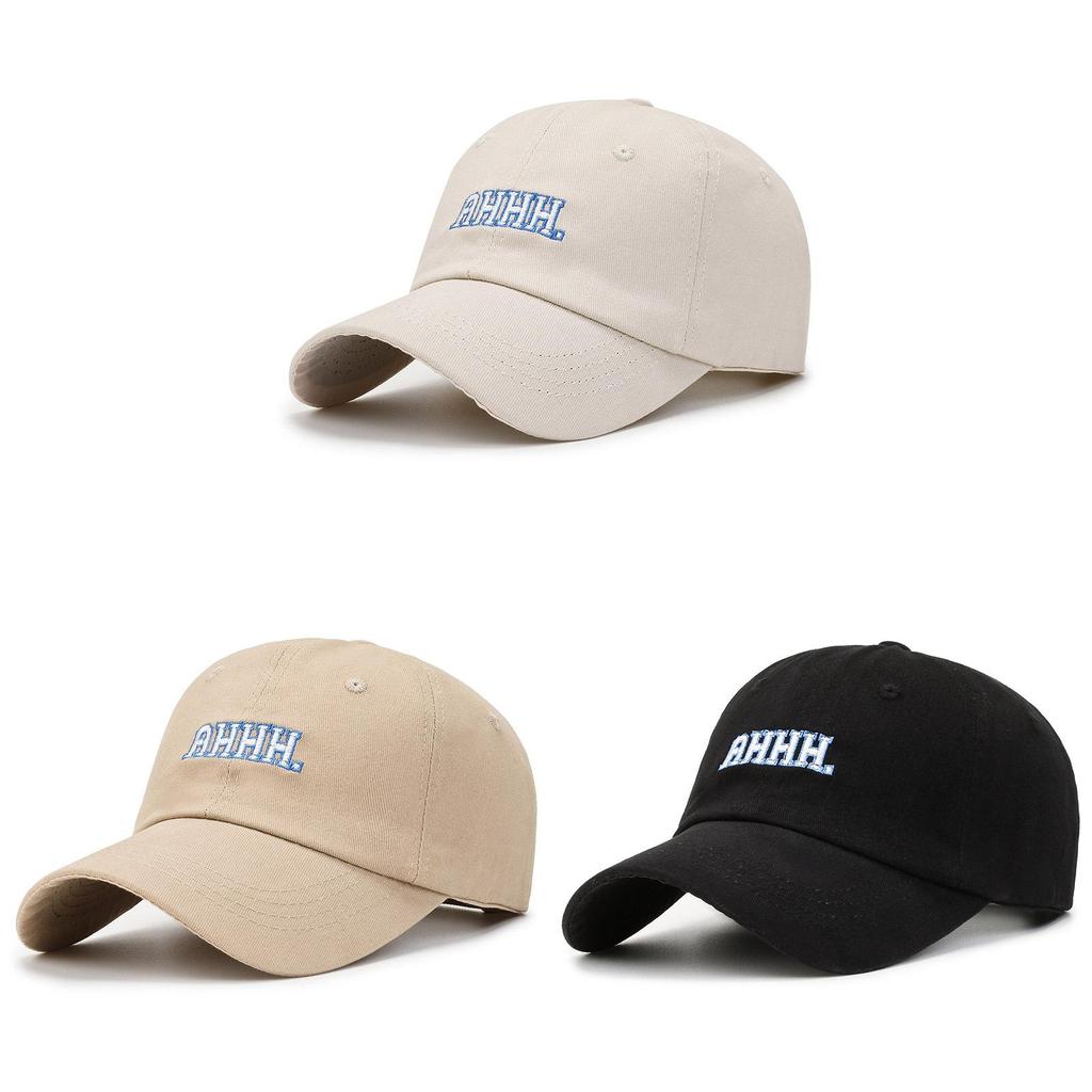 Ahhh Letter Embroidery Baseball Cap Cotton Hat Sun Protection Breathable Gift