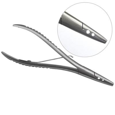 Hair Extension Tool Stainless Steel Hair Pliers with 2 Holes Remover Beads Opener Tool Weft Extension Hair Styling Hair Beauty Salon Accessories