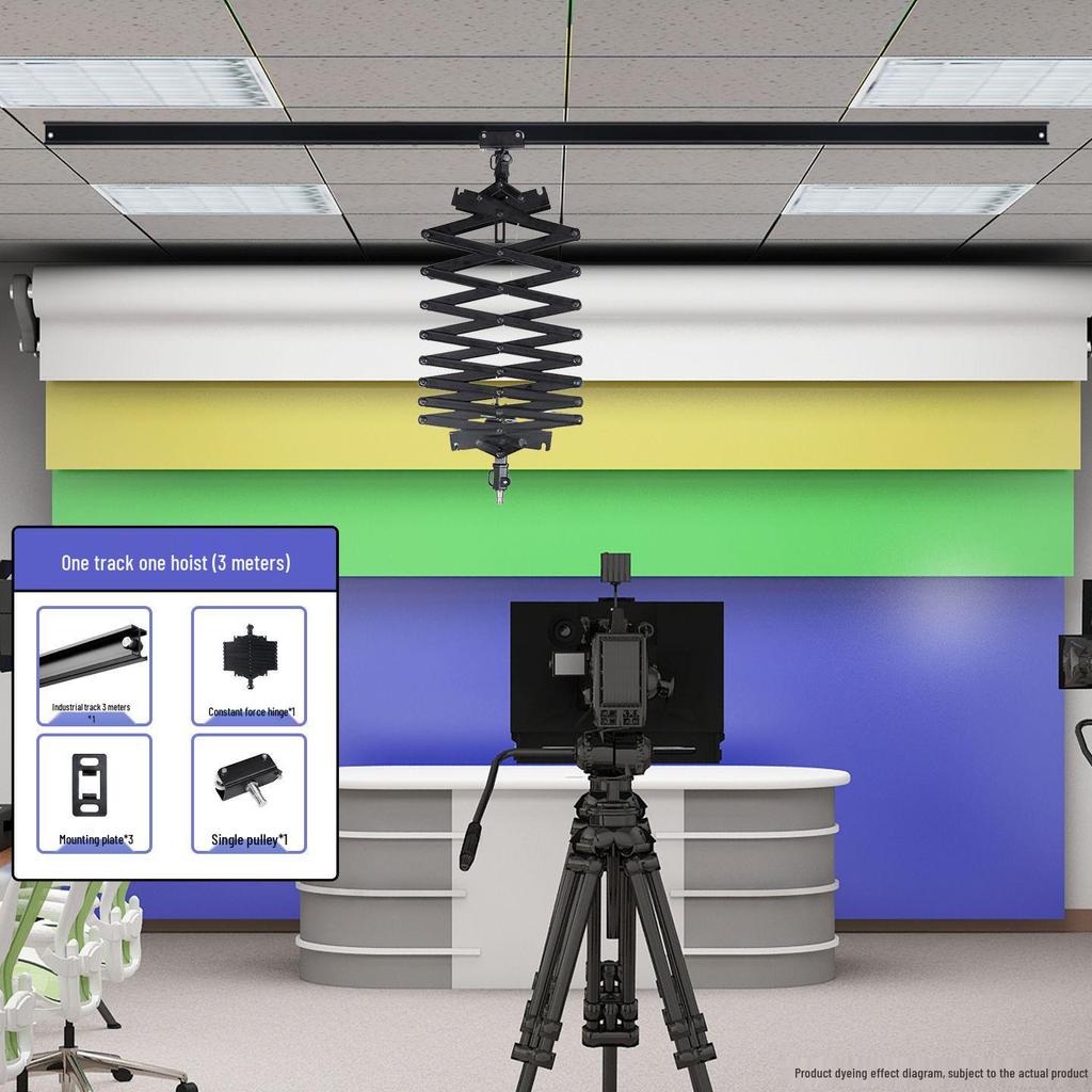 Top-Mounted Studio Track Lighting Kit with Hanger for 4-Meter Setup