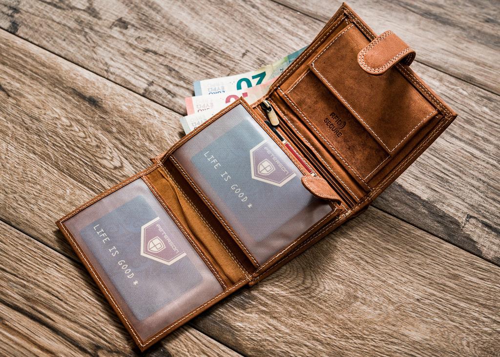 Men's leather wallet PTN N4L-CHM COGNAC
