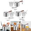 Deep Frying Pot with Lids Easy To Clean Japanese Tempura Frying Pot Kitchen Frying Pan for Outdoor Party Camping Home Dried Fish