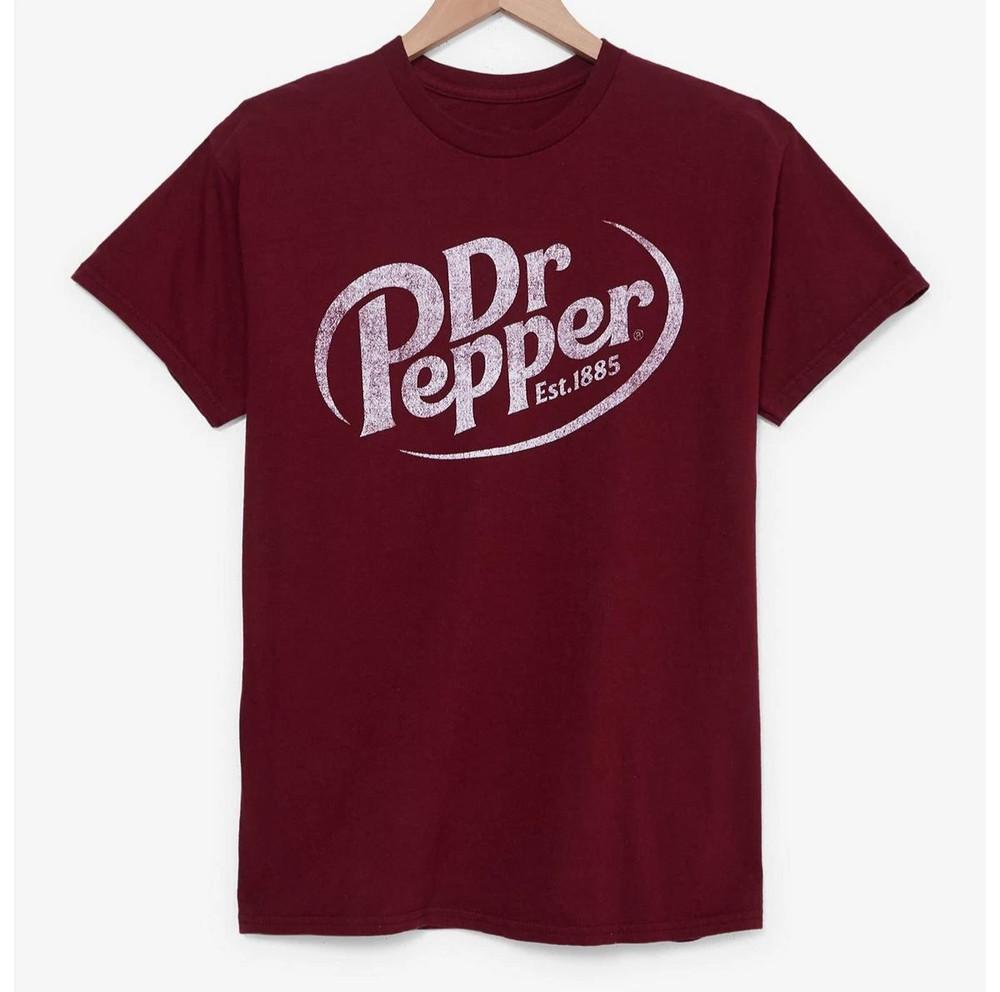 Dr. Pepper Logo Red TShirt New Men#039;s Size S to 5XL  Cotton S5XL Unisex T-Shirt M