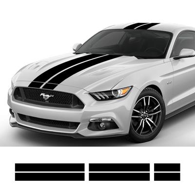 3Pcs Car Stickers Auto Hood Bonent Roof Tail Decor Decal Graphics Stripes Kit Vinyl Tuning Cover For Ford Mustang GT500 GT350 GT