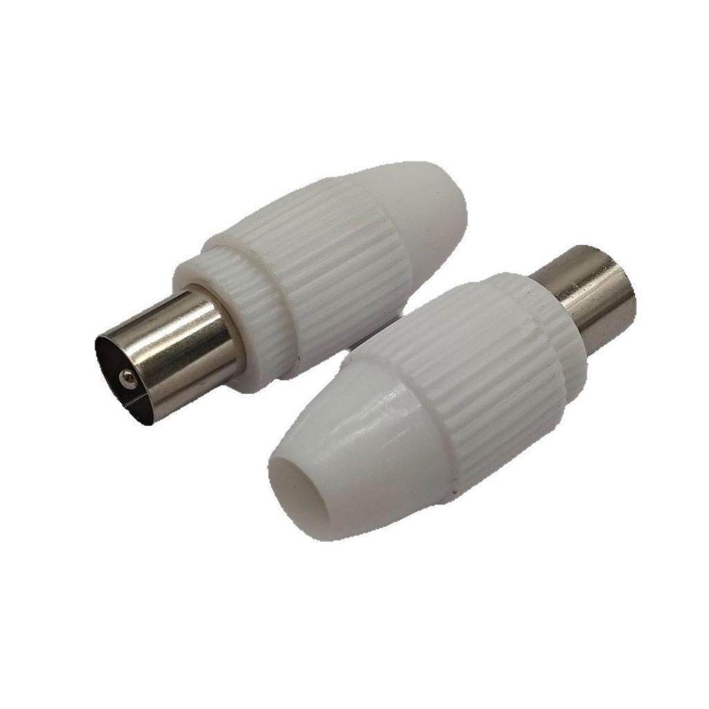 Solderless Male TV Plug, RF Connector, Video Cable & Antenna Straight Plug