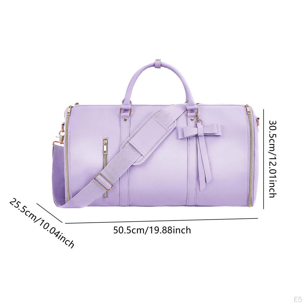 Women Garment Duffel Bag Adjustable Strap Travel for Business Hiking