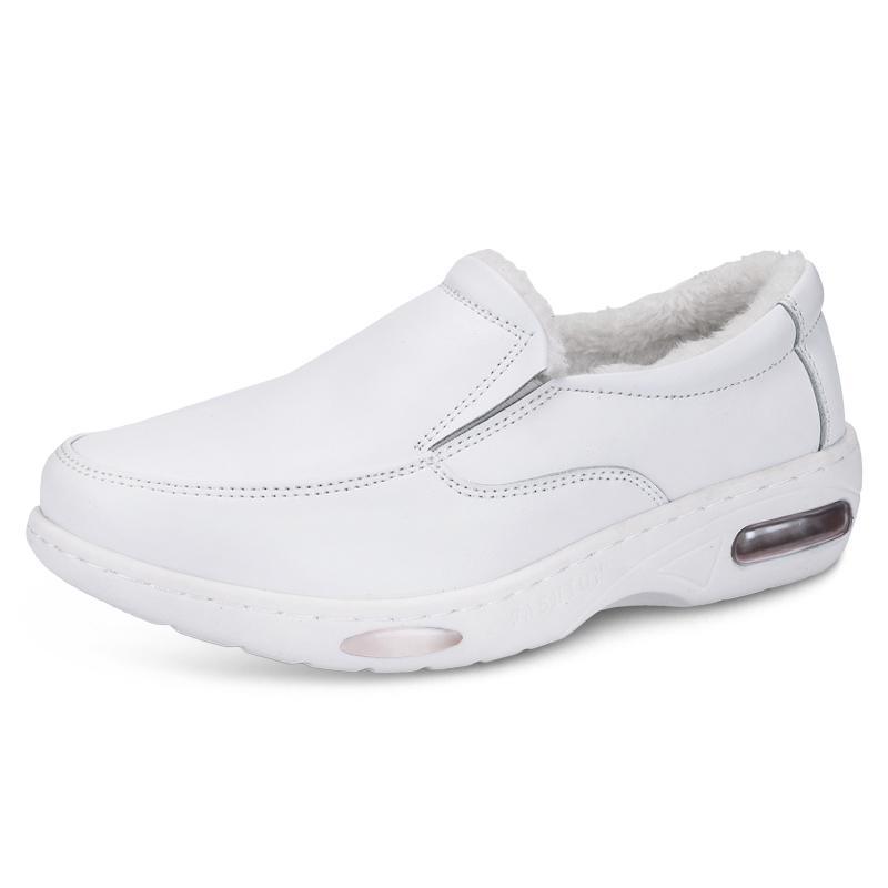 

Туфли медсестры женские весенне-осенние из коровьей кожи на плоской подошве с мягкой подошвой и воздушной подушкой, нескользящие, удобные, дышащие и не утомляющие ноги, дезодорирующие зимние 41