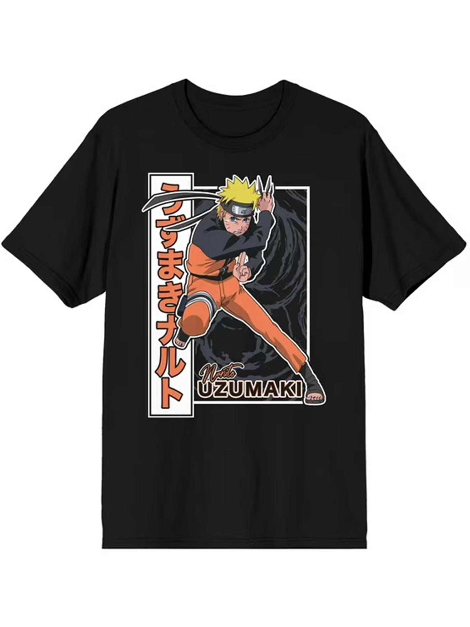 Naruto Uzumaki TShirt Men Summer Naruto Shippuden Anime Ninja Kunai Graphic Short Sleeve Oversized Streetwear Fan Tee 4XL