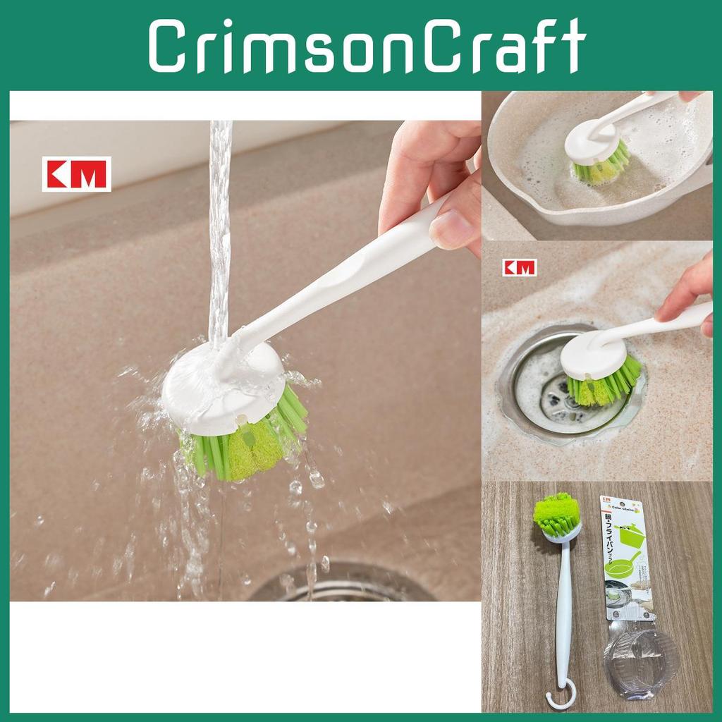 Long Handle Pp Kitchen Brush For Pots Dishes And Countertop Cleaning With Hanger