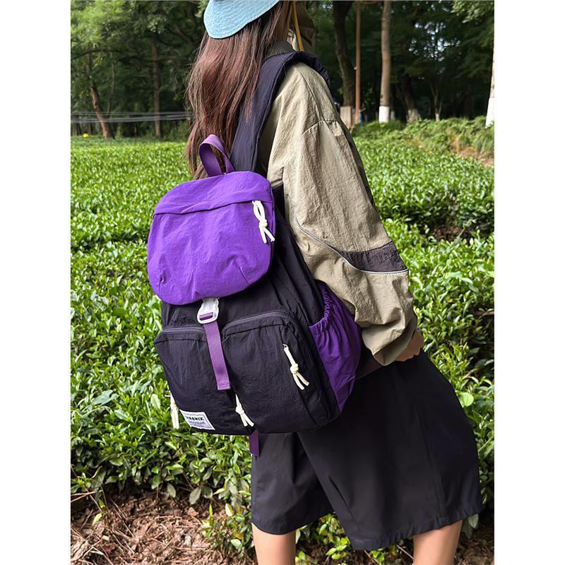 Schoolbag female large capacity leisure Korean version backpack bag cover outdoor computer bag sports climbing mountaineering bag backpack