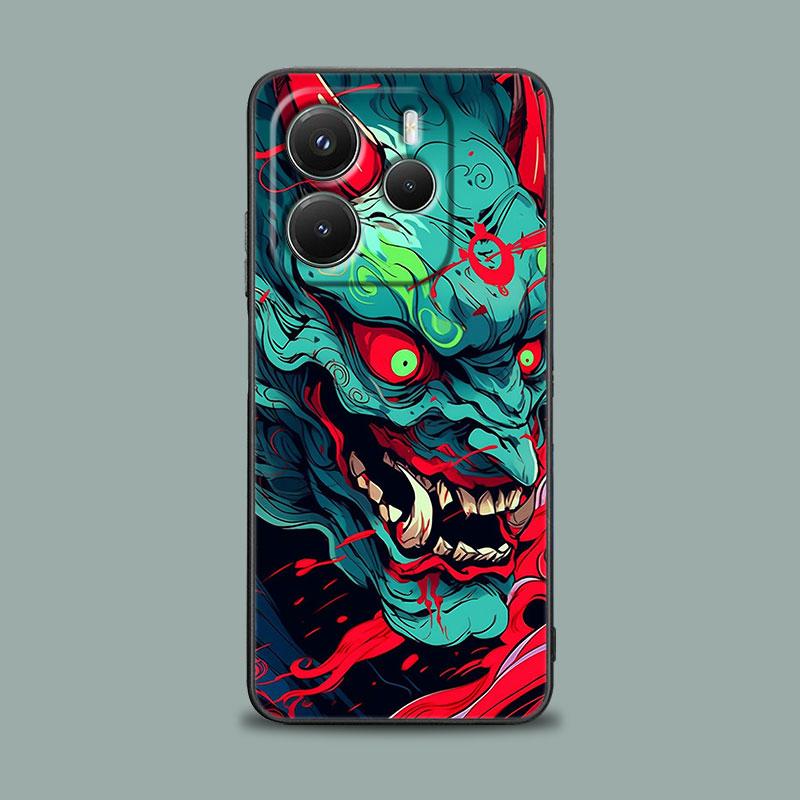 

Чехол для телефона для Xiaomi Redmi 15C 14C 12C 13C 4G Redmi Note 15 14 13 12 11 10 Pro Plus 12S Силиконовый Мягкий Чехол Искусство Маска Они Дракон Redmi 12