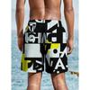 Men's Quick-Drying Geometric Print Swim Trunks