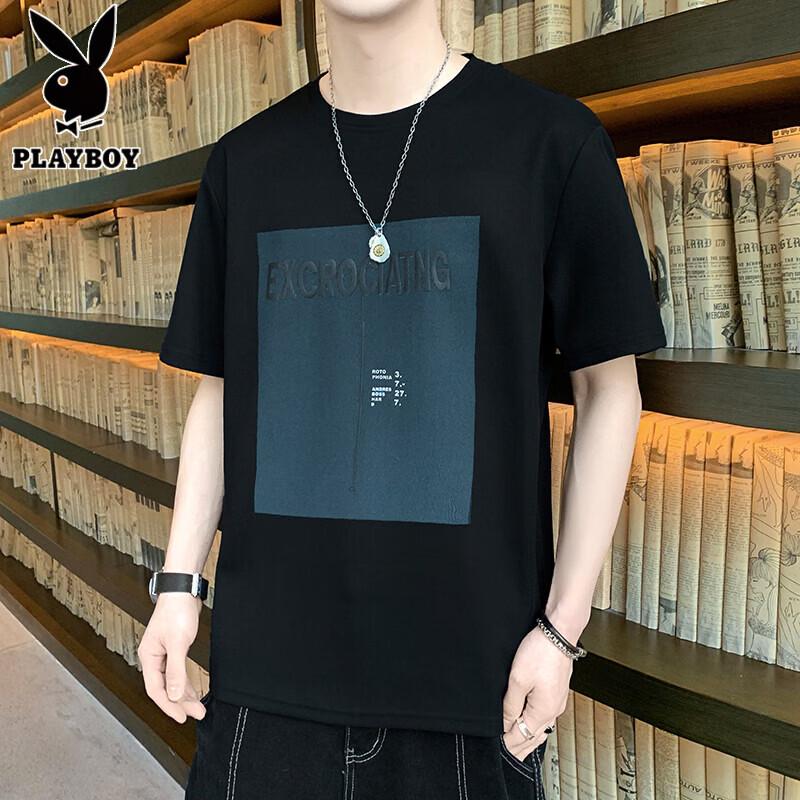 

Playboy Men s Ice Silk Short Sleeve T-Shirt L