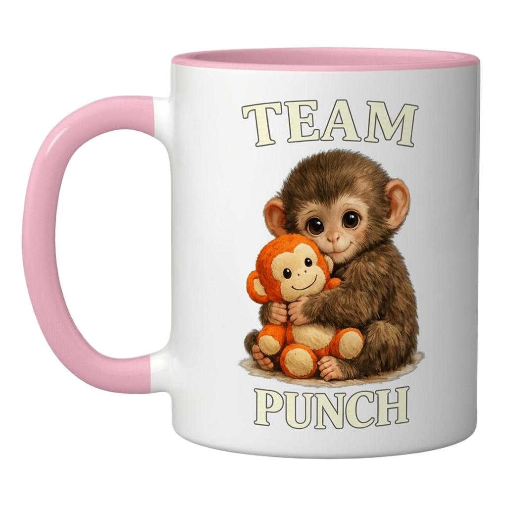 Baby Macaque Monkey Hugging Plush Coffee Cup Cute Monkey Drinkware for Office Home Gift for Animal Lovers Women Men