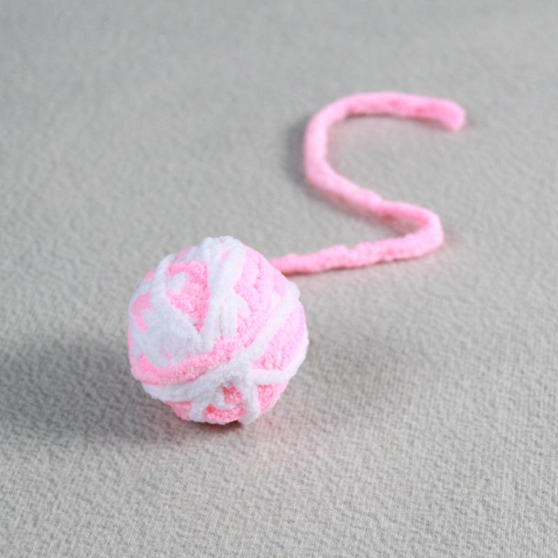 Interaktives Katzenspielzeug Katzenkauspielzeug Haustierprodukte Kätzchen Zähneknabberspielzeug Bunte Wollknäuel Bissfestes Katzenspielzeug