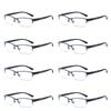 8PCS Men Business Reading Glasses Men'S Metal Presbyopic Galsses Anti Blue Light Reading Glasses Male Computer Eyewear