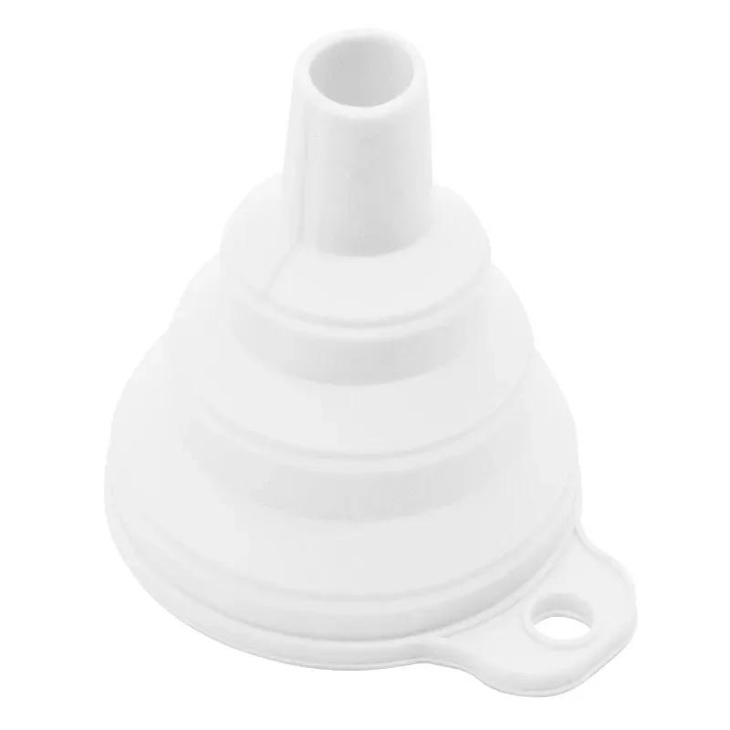 1/4PCS Silicone Collapsible Funnel Foldable Kitchen Long Neck Dispense Gadget Tool Filter Sorter Small Water Bottle Liquid Oil