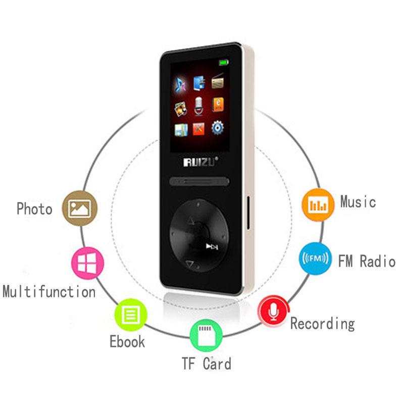 Buy Original RUIZU X29 Mp3 Player 8GB Music Player With 1.8 Inch Screen ...