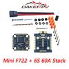 DAKEFPV Mini F722 FC Mini-Stack F722 6S 55A 8S 70A BLS Bluejay ESC 20X20mm Flugcontroller für 3 Zoll 4 Zoll 5 Zoll FPV Drohne