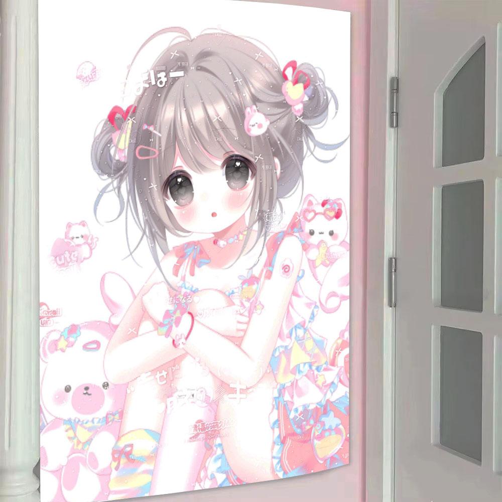 

Kawaii Japanese JK Girl Bear Tapestry Girly Room Aesthetic Wall Hanging Home Decor Backdrop 74x94cm(29x37in)