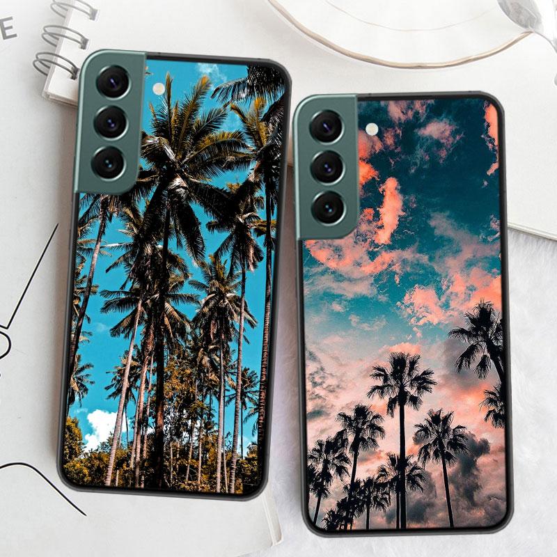 Sea Tropical Palm Trees Beach Phone Case For Samsung A16 A26 A36 A56 Galaxy A02S A12 A52S A13 A23 A33 A53 A54 A34 A24 A14 A22 A3
