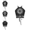 Sexy Fashion Womens 3d Skull Hand Printed Tight Halter Strap Small Vest Harness