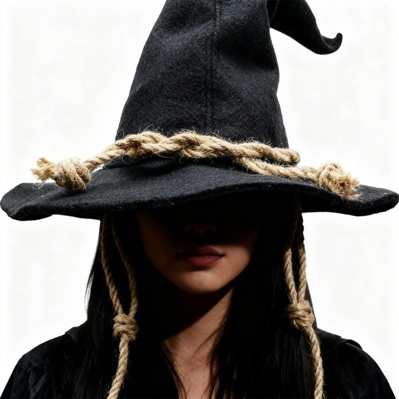 Vogelscheuchen Hexenhut Halloween Hexenhut Festlicher Party Unisex Zaubererhut für Festliche Feiern