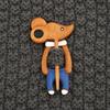 Wooden Brooch Cartoon Cute Cat Fox Dog Animal Pattern Diy Craft Badge Funny Pin Shawl Scarf Brooch Clothing Accessory