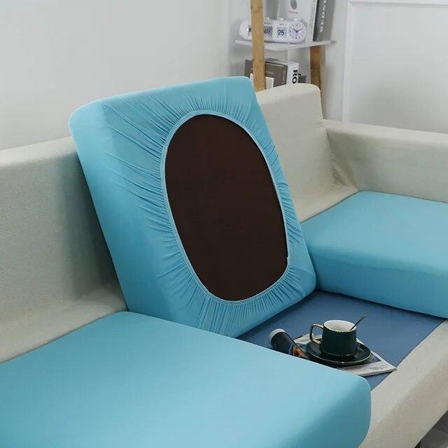 Schwarze Sofa-Sitzkissenbezüge für Möbel, elastische Schutzbezüge, Haustiere, Kinder, waschbar, abnehmbarer Kissenbezug für Wohnzimmersofas